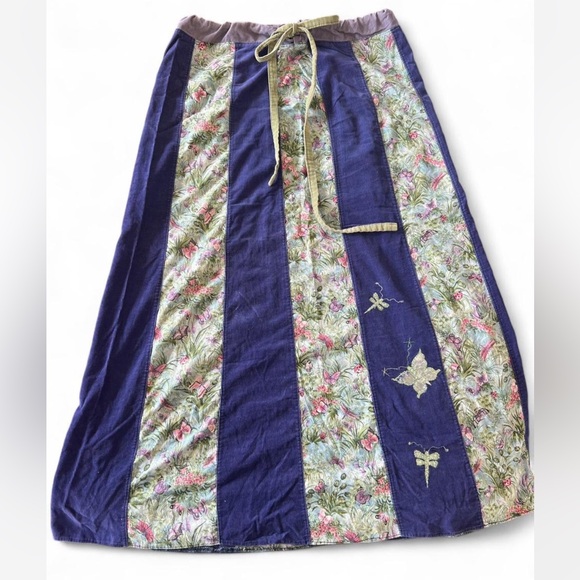 Vintage Handmade Upcycled Gardencore Hippie Maxi Skirt O/S - Picture 5 of 8